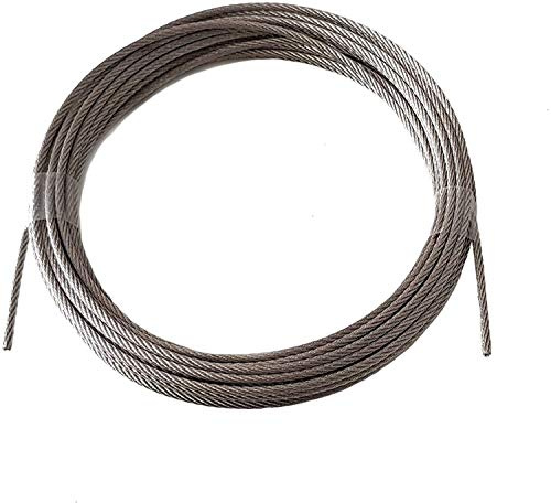Stålvajer 1 mm 15 meter, vajerräcke av rostfritt stål 7X7 EN 1.4401 medelmjuk A4 NIRO, Nirosta