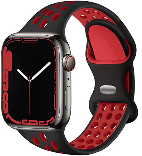 DOBSTFY Armband Kompatibel mit Apple Watch Armband 42mm 44mm 45mm 49mm für Damen Herren, Atmungsaktives Silikon Sport Armbänder für iWatch Series 9 8 7 6 5 4 3 2 1 Ultra/ultra 2 SE