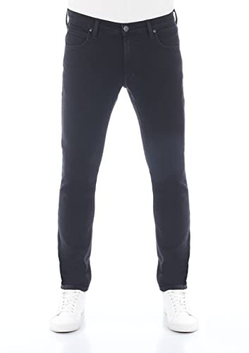 Lee Jeans herr stretch slim tapered fit luke jeans byxor denim blå svart grå 30 31 32 33 34 36 38, Skölj svart (Lss2pcqe3), 30W / 34L