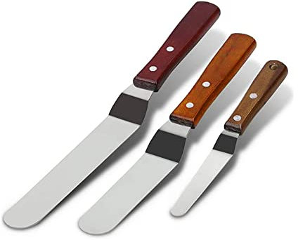 Spatola per glassa, pasticceria pallet, pala, spatole angolate per pasticceria, 3 pezzi Cupcakes e torte, spatola angolata per torte e paletta decora accessori