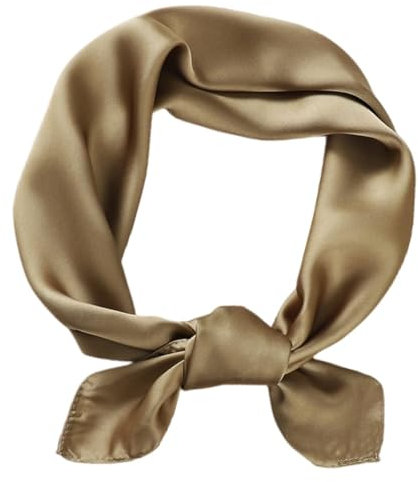 FAIRYGATE Halstuch Damen Seidentuch Haare Seidenschal Damenschal Seidentuch Quadratischer Schal Kopftuch Halstuch Farbig A2313