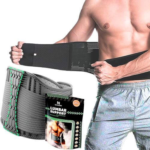 NativoDex Back Support Belt for Lower Back Pain – Adjustable Back Brace for Men and Women – Lumbar Support for Sciatica, Posture, Scoliosis – Great for Daily Use, Work or Exercise