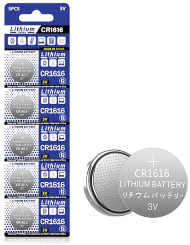 TXY CR1616 3V Lithium Battery 3 Volt Coin & Button Cell CR 1616 Lithium Batteries (Pack of 5)
