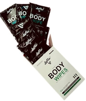 10 Stück XXL Leofair Smart Body Wipes Feuchttücher Einmalwaschlappen für Sport, Freizeit, Reisen, Outdoor, Festival, Urlaub