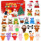 Chennyfun Calendariode Adviento de Navidad 2024, Calendario de 24 Días con 24 Juguetesde peluche,Juguetes Colgantes de Peluchede Navidad, Cute Regalos de Fiesta de Cumpleaños para Niños y Niñas