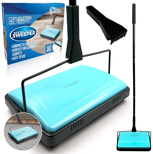 Manueller Teppichreiniger, Teppichkehrer mit abnehmbarem Reinigungskamm – Teppichkehrer Handbuch für effiziente Reinigung von Teppichen, Teppichen und Innenböden