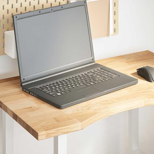 LAPOOH Schreibtischplatte Unbehandelt 80x60x2,5 cm Massivholz Eiche, Tischplatte, Arbeitsplatte, Waschtischplatte, Bürotischplatte - 4009012