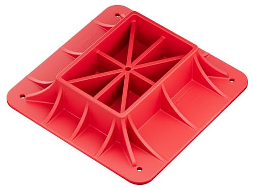 Wiltec Farm Jack Offroad Basis, Wagenheber Stützplatte 27,8 x 27,8 x 7 cm, Farm Jack Zubehör Kunststoff, kompatibel mit Allzweckheber