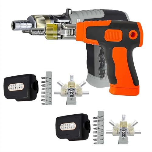16 in 1 Multi Screwdriver Set, Multi Angles Electric Screwdriver Gun with Magnetic Bit, DIY Ratchet Screwdriver Kit With14 Various Sizes Screwdriver Bits, Ergonomic Tool for Home