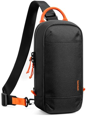 tomtoc Sling Crossbody Bag for Nintendo Switch 2, Protective Travel Chest Carrying Gaming Pouch with 8 Game Cartridges Slots