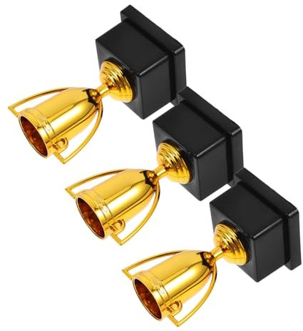 MAGICLULU 3stücke Kleine Kunststoff-trophäen Goldfarben Für Sport Schulwettbewerbe Leichte Für Schülerparty Und Spielveranstaltungen Langlebige Preissymbole