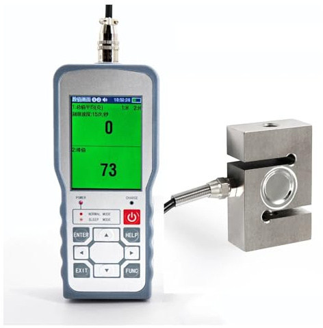 Digital Force Gauge with Load Cell Sensor,Test Weight Push Pull Dynamometer,Peak/Track Mode ± 0.5% F.S(0-300KG Force Gauge)