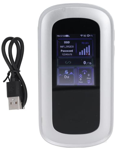 Generic 5G WiFi 6 Hotspot Mobile Supporto Ad Alta velocità 16 Dispositivi da 4000MAH Router Hotspot WiFi Portatile con Slot per Schede SIM per Tablet di Telefono, Batteria Ultra Grande,