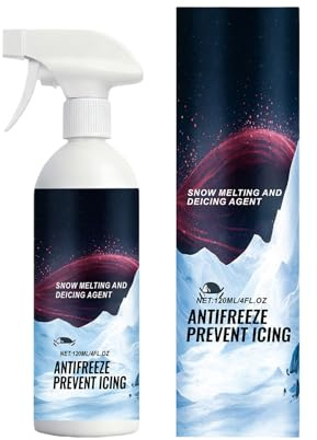 Spray descongelante para parabrisas de coche, 120 ml, agente antivaho y descongelante para coche, para coches, SUV, camiones, cristales, espejos, cerraduras, llaves, bisagras en invierno