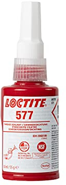 LOCTITE 577, Medium Strength Industrial Adhesive for Thread Sealing, Universal Liquid Adhesive for Pipes and Metal Threads, Chemically Resistant Thread Sealant, 50ml