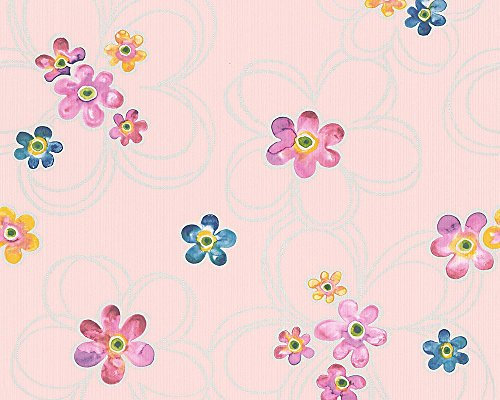 A.S. Création Tapete Boys & Girls 5 Papiertapete Kindertapete 10,05 m x 0,53 m bunt rosa 304601