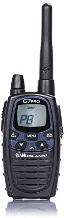 Midland G7 Pro Radio Ricetrasmittente Walkie Talkie Dual Band 8 Canali PMR446 e 69 Canali LPD - 1 Ricetrasmettitore, 4 Batterie Ricaricabili Ni-MH AA 1,2V/1800 mAh, Caricabatterie e Clip Cintura