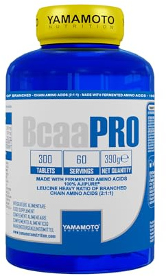 YAMAMOTO NUTRITION BCAA 2:1:1 Kyowa Quality 300 Compresse, Integratore Alimentare di Aminoacidi Ramificati con Vitamina B1 e B6, Integratore per Sportivi BCAA PRO