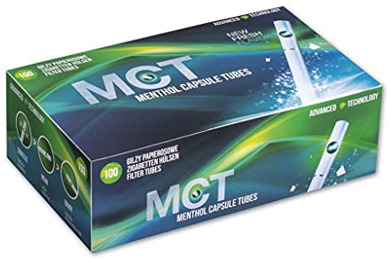 MCT Menthol Capsule Tubes Clickhülsen mit Menthol 5 Boxen (500 Hülsen)