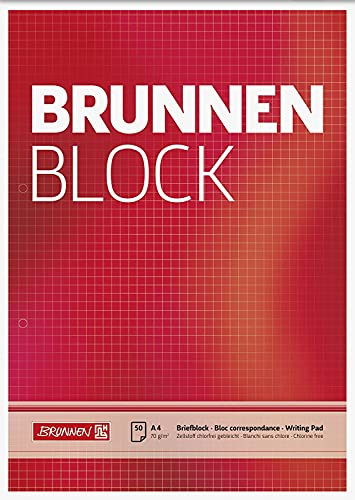 10X BRUNNEN Briefblock A4 BRUNNEN kar gelocht