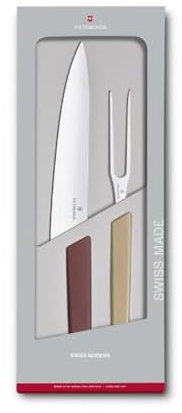 Victorinox, Swiss Modern, Tranchier-Set, 2-teilig, Tranchiermesser, Fleischgabel, Kunststoffgriff, Rostfreier Stahl, farbig