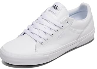Vans Men's Seldan Shoe | Retro Tennis Inspired Sneakers for Fashion, Work & Everyday Wear, Tumble White/White, 13