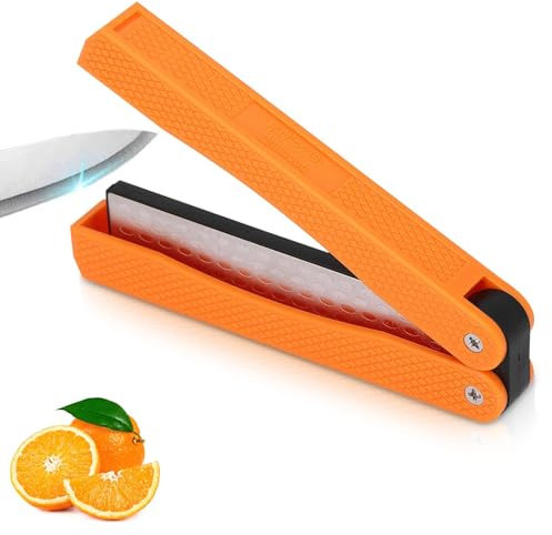 pieghevoli Pietra per affilare doppia faccia, Tasca, Affilatrice per attrezzi da giardino, portatile per Giardino Cucina da Campeggio all'Aperto