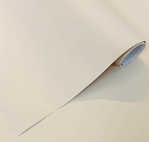 GOYAPRINT Vinilo Adhesivo Mate Crema Beige 60x300 cm para Decoración