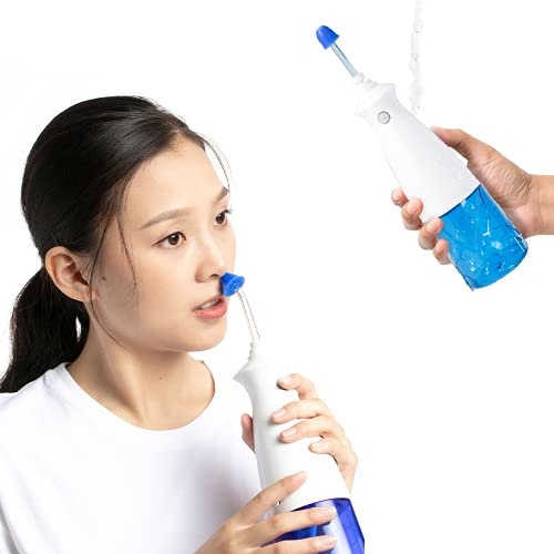 YSSMAO Limpiador de la Nariz de riego Nasal eléctrico de 300 ml Lavabo Nasal neti Olla Evite la rinitis alérgica para niños Adultos Neti Pot