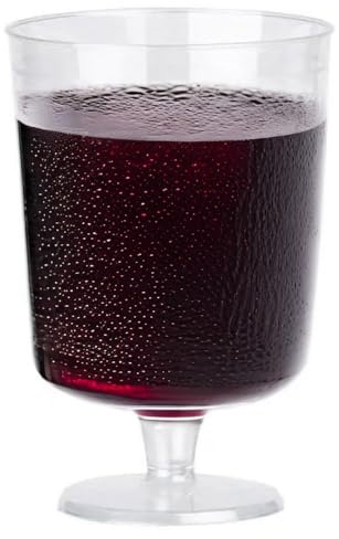 AIOS One-Piece Recyclable Plastic Wine Glasses. Capacity 230ml. (48)