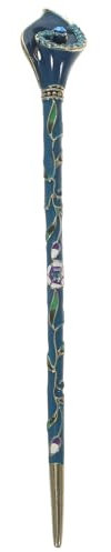 Horquilla Decorativa de Aleación Azul Estilo Vintage para Mujer