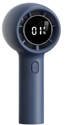JUCHRZEY Ventilador turbo portátil de mano Ventilador de mano sin aspas Ventilador de mano con batería recargable por USB Pantalla digital de 2000 mAh para oficina en casa