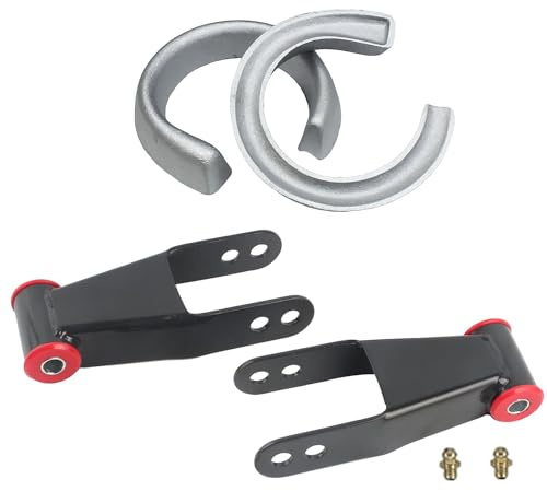 iiLentes Kit de levage réglable de 5,1 à 5,1 cm, manilles, entretoises de bobine pour Ford Ranger 2WD 1998-2012