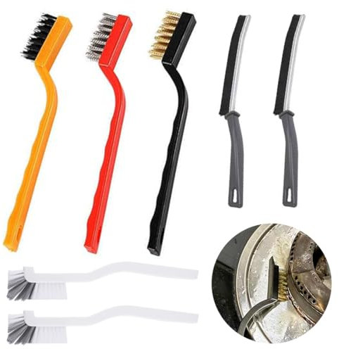 7 Piezas Cepillo Limpieza Hogar, Cepillos de Limpieza Hogar Multifuncional, Cepillo de Limpieza de Huecos, Cepillo Cerdas Duras, Cepillo para Limpia Juntas, para Cocina Baño Ventanas