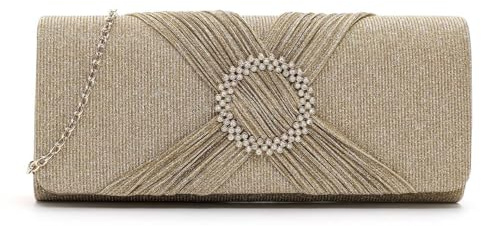 Tamaris Amalia Brooch Clutch Gold