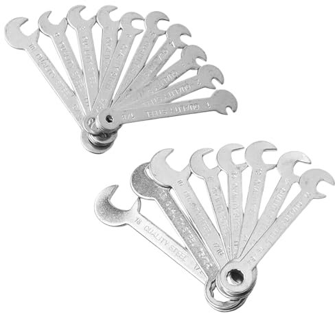 alloneslife 18-teiliges Schraubenschlüssel-Set, 1-18 mm, Handwerkzeug, Schraubenschlüssel, explosionssicher, Taschenschlüssel für die Wartung von Autos und Autos