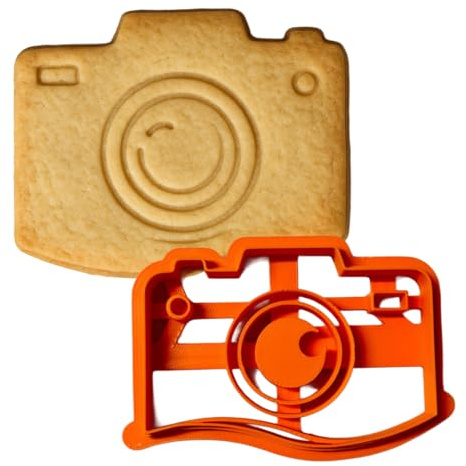 Instile3D - Cortador de galletas de 9,3 x 6,5 cm - Molde de tema fotográfico de PLA impreso en 3D - Galletas creativas, regalo original