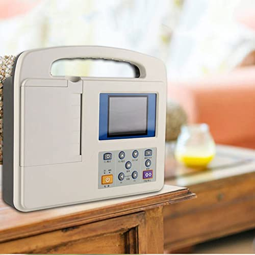 YCNLYSSR ECG portátil, Monitor cardíaco, comprobadores portátiles con Tres de 12 derivaciones, análisis automático