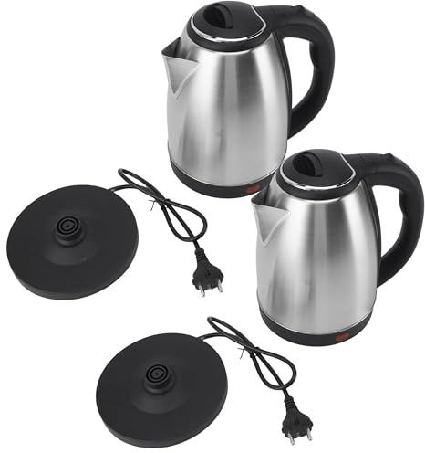 Yasta COPPIA Bollitore Acqua Elettrico Senza Fili in Acciaio 2 Litri 1500W Spegnimento Automatico Scalda Acqua e Bevande Tè Tisane Design Moderno (2)