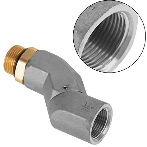 Naroote 360-Grad-Drehung, Hochwertiges BSPP 3/4-Zoll-Kraftstoffschlauch-Universalgelenk Zum Verbinden von Kraftstoffdüse und Schlauch, aus Aluminiumlegierung für Mechaniker und Heimwerker