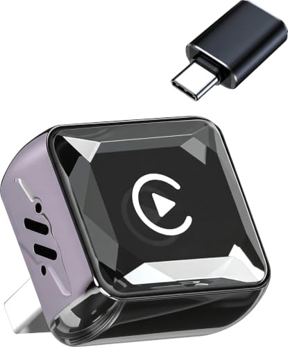 GemCoo Adattatore Carplay Wireless & Android Auto Wireless – 2-in-1, USB-C, BT 5.4, Riconnessione Rapida ~5s, per Auto con Carplay Filiare/AA, per iOS 10+/Android 11+