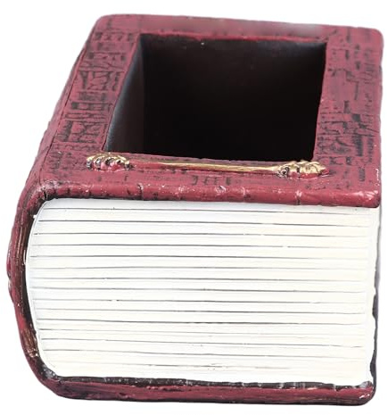 SUNGOOYUE Maceta para Suculentas con Forma de Libro, Maceta Decorativa Vintage de Resina para Plantas Pequeñas, con Diseño único para Alféizar de Ventana de Escritorio de Balcón