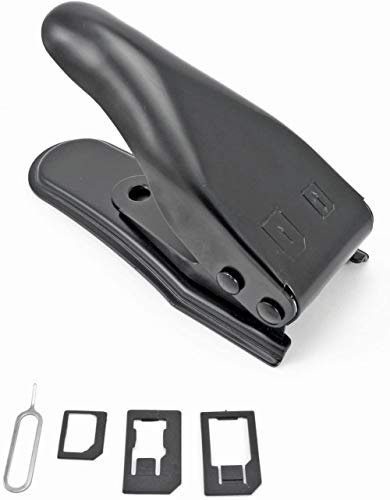 Incutex doppia taglierina, pinza, punzonatrice scheda SIM per cellulari, smartphones e tablet, nero