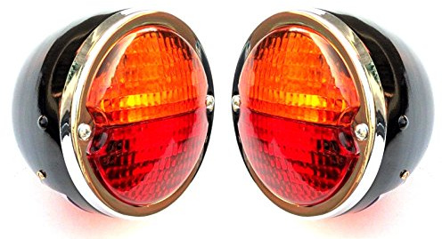 Bajato Taillight: Round Vintage Tractor with License Plate Rear Window 12v (Pack of 2) 11000803 L