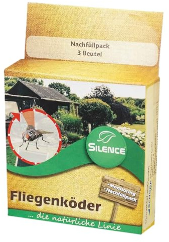 Schopf Silence Fliegenfalle NF - Fliegenköder-Nachfüllpack - 3er Pack