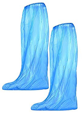 10 Paar wasserdichte Einweg-Stiefelüberzüge für Herren und Damen, Blau