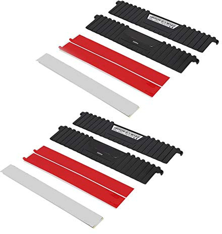 ASHATA Disipador de Calor,Enfriador De Memoria De Escritorio,2Pcs Disipador de Calor de Aluminio del Banco de Memoria de la Tira Estrecha de Escritorio,para DDR / DDR2 / DDR3 / DDR4