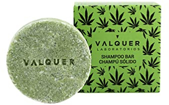 Valquer Champú Solido de Cáñamo para Todo Tipo de Cabello. Hidrata, Limpia y Calma el Cabello Consiguiendo un Pelo Suave y Radiante, con Extracto de Cannabis y Aceite de Cáñamo. Vegano. 50 g.