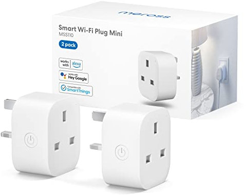 Meross Smart Plug Mini, 13A WiFi Plugs Works with Alexa, Google Home, Compatible with SmartThings Wireless Remote Control Timer Plug No Hub Required (2 Pack), Packaging may vary