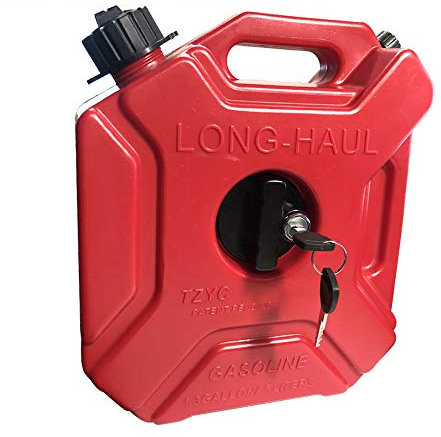 SNAWEN Plástico Rojo Gasolina Bidón Recipiente 5L para la Gasolina, Diesel y Combustible Flexible con Boca de vertido Fuerte Robusto Puede Transportar Otros líquidos